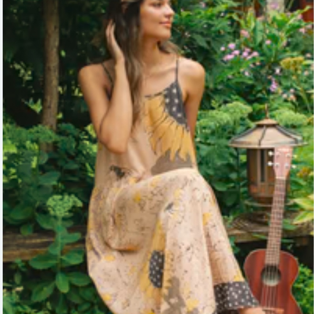 Market of stars gorgeous Bohemian sunflower Dress